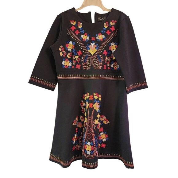 Lai Meng  Five Cats embroidered black dress NWT size large - Picture 2 of 10